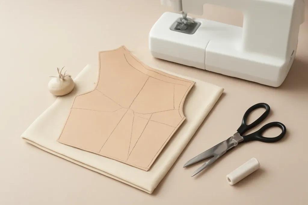 Editorial photo related to pattern alterations for a full bust without gaping