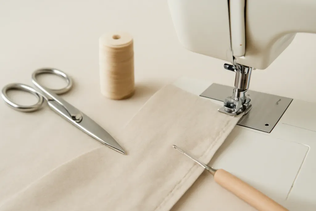 Close-up detail photo related to what to check before buying a used sewing machine